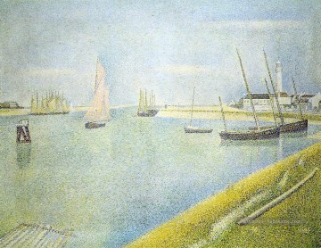 le canal à Gravelines en direction de la mer 1890 Peinture à l'huile